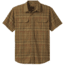 prAna Cayman Plaid Short Sleeve - Mens, Dark Khaki, Small, M11181353-DKKH-S