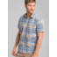 prAna Cayman Plaid Short Sleeve - Mens, Rain, Large, M11181353-RAIN-L
