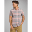 prAna Cayman Plaid Short Sleeve - Mens, Silver Spray, Large, M11181353 -049-L