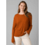 prAna Cozy Up Long Sleeve Tee, Gingerbread Heather, Medium, 1964411-800-M
