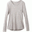 prAna Foundation Long Sleeve Crew Neck Top - Women's, Light Grey Heather, Medium, W21170144-LGHT-M