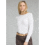 prAna Foundation Long Sleeve Crew Neck Top - Women's, White, Large, W21170144-WHT-L