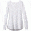prAna Foundation Long Sleeve Crew Tunic - Women's, White, Large, W23170184-WHT-L