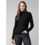 prAna Foundation Rib Mock Neck - Women's, Small, Black Heather, 1967251-001-S