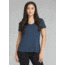 prAna Foundation Short Sleeve V-Neck Top - Women's, Equinox Blue Heather, Large, W11170142-EBHT-L