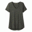 prAna Foundation Short Sleeve V Neck Top Women's, Forest Green Heather, Large, W11170142-FGHT-L