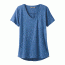 prAna Foundation Short Sleeve V Neck Top Women's, Sunbleached Blue Heather, Large, W11170142-SUHT-L