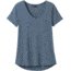 prAna Foundation Short Sleeve V-Neck - Women's, Nickel Heather, Large, W11170142-NIHT-L