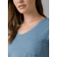 prAna Foundation Short Sleeve V-neck - Womens, Sea Mist Heather, S, W11170142-402-S