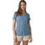 prAna Foundation Short Sleeve V-neck - Womens, Sea Mist Heather, L, W11170142-402-L