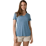prAna Foundation Short Sleeve V-neck - Womens, Sea Mist Heather, S, W11170142-402-S