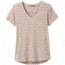 prAna Foundation Short Sleeve V-Neck - Women's, Sparrow Heather Stripe, Small, W11170142-SWHS-S