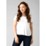 prAna Foundation Short Sleeve V-Neck - Womens, White, Extra Small, 1971451-100-XS