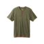 prAna Garrity Short Sleeve Henley Mens, Cargo Green Heather, Medium, M11181406-CGHT-M