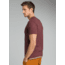 prAna Garrity Short Sleeve Henley T-Shirt - Mens, Black Cherry, Large, M11181406-BKCY-L