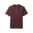 prAna Garrity Short Sleeve Henley T-Shirt - Mens, Black Cherry, Large, M11181406-BKCY-L
