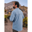 prAna Lost Sol Long Sleeve Shirts - Mens, Chambray Heather, Medium, 1972361-401-SL-M