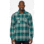 prAna Lybek Long SLeeve Flannel Shirt - Men's, Deep Teal, Large, M2LYBE314-DETE-L