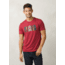 Prana Mears Short Sleeve Tee Mens, Crimson Heather, Small, M11180465-CMHT-S