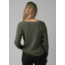 prAna Milani Vneck Sweater, Kale, Small, W23202218-KALE-S