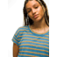 prAna Cozy Up T-Shirt - Womens, High Tide Stripe, L, 1964391-407-L