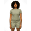 prAna Foundation Rib Tee - Womens, Juniper Green Heather, XS, 1970821-301-XS