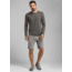 Prana Long Sleeve Crew T-Shirt, Charcoal Heather, Small, M23181469-CCHT-S