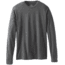 Prana Long Sleeve Crew T-Shirt, Charcoal Heather, Small, M23181469-CCHT-S
