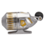ProFISHiency Micro Sniper Spincasting Reel, 6.2:1, 8+1, Right, Silver/Gold, Clam Pack, SNIPERRMS-C