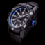 ProTek Carbon Dive Watch, Carbon Case/Black&amp;Blue Dial/Black Strap, One Size, PT1003