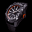 ProTek Carbon Dive Watch, Carbon Case/Black&amp;Orange Dial/Black Strap, One Size, PT1004