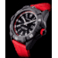 ProTek Carbon USMC Dive Watch, Carbon Case/Black&Red Dial/Red Strap, One Size, PT1012R
