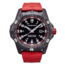ProTek Carbon USMC Dive Watch, Carbon Case/Black&Red Dial/Red Strap, One Size, PT1012R