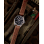 ProTek Titanium Field Watch, Titanium Case/Black Dial/Dark Tan Strap, One Size, PT3001
