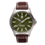 ProTek Titanium Field Watch, Titanium Case/Green Dial/Dark Brown Strap, One Size, PT3005