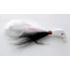 Pucci Bucktail Flash Striper Jig, 1 oz, White/Black/White, PFJ-1-W/BK/W