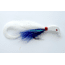 Pucci Bucktail Flash Striper Jig, 1 oz, White/Blue/White, PFJ-1-W/BLU/W
