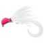 Pucci Bucktail Flash Striper Jig, 2 oz, Fluorescent Red Head/White/White, PFJ200-FL/WH