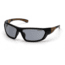 Pyramex Carbondale Safety Glasses, Gray Lens w/ Black/Tan Frame CHB220D