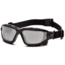 Pyramex I-Force Safety Glasses, Black Frame &amp; Silver Mirror Anti-Fog Lens SB7070SDT