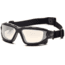 Pyramex I-Force Safety Glasses, Black Frame &amp; Indoor/Outdoor Mirror Anti-Fog Lens SB7080SDT