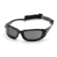 Pyramex PMXCEL Safety Glasses Shiny Black Frame, Gray Anti-Fog Lens, Polarized SB7321DT