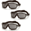 Pyramex V2G Safety Glasses w/Gray H2MAX Anti-Fog Lens, Black, Pack of 3