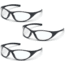 Pyramex Zone II Safety Eyewear - Clear Lens, Matte Black Frame, Pack of 3
