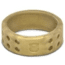 QALO Womens Perforated Silicone Ring, Gold