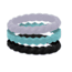 QALO Womens Stackable Collection Silicone Ring / Set A, Mixed Colors