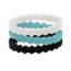 QALO Womens Stackable Collection Silicone Ring / Set B, Mixed Colors