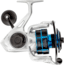 Quantum Strive Spinning Reel, SZ 4000 Reel, 4+1 Bearings, 6.2-1 Ratio, Rigid Aluminum Frame, Graphite Rotor, Sealed Design, CFX200 Carbon Fiber Xtreme Drag, Silver/Blue, SV4000.B2