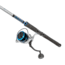 Quantum Strive Spinning Reel and Rod Combo, 7ft, 1-PC, Heavy, Moderate-Fast Rod, Graphite Composite Blank, SZ 8000 Reel, 4+1 Bearings, 4.7-1 Ratio, Silver/Blue, SV8000701H1530.P2