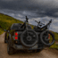 QuietKat Predator 750W Electric Bike, w/Mid-Drive Motor, Chain Drive, 9 Speed, Air Suspension Fork, Hydraulic Disc Brakes, Charcoal, One Size Fits Most, 18QKM750CCAH-CHR
